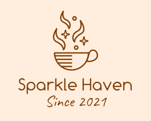 Sparkling Coffee Cup logo design