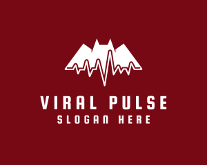 Bat Cardiology Pulse logo design