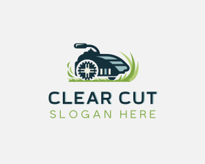 Lawn Mower Grass Cutting logo design