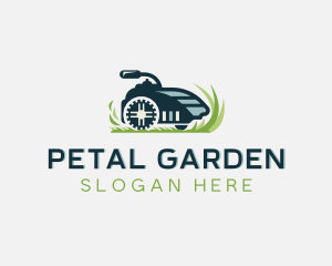 Lawn Mower Grass Cutting logo design