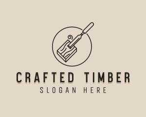 Chisel Woodworking Carpentry logo design