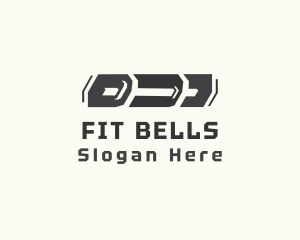 Barbell Fitness Badge logo design