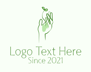 Plant Seedling Hand logo design
