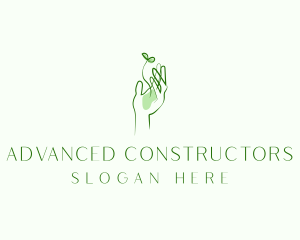 Plant Seedling Hand logo design