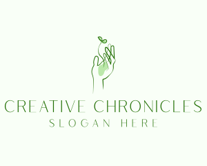 Plant Seedling Hand logo design