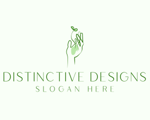 Plant Seedling Hand logo design