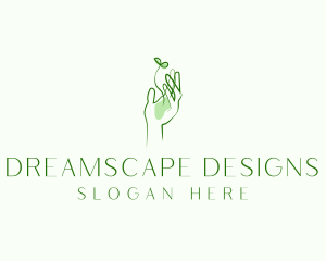 Plant Seedling Hand logo design