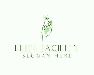 Plant Seedling Hand logo design