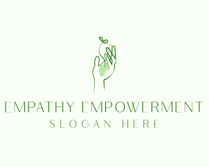 Plant Seedling Hand logo design