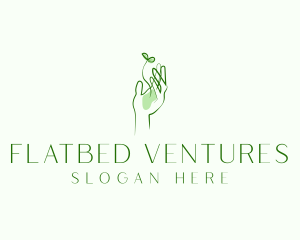 Plant Seedling Hand logo design