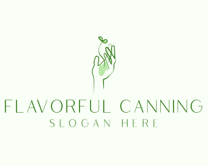 Plant Seedling Hand logo design