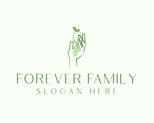 Plant Seedling Hand logo design