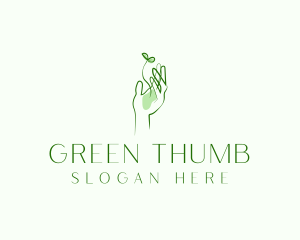 Plant Seedling Hand logo design