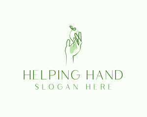 Plant Seedling Hand logo design