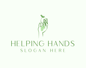 Plant Seedling Hand logo design