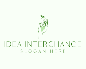 Plant Seedling Hand logo design