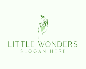 Plant Seedling Hand logo design