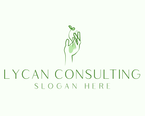 Plant Seedling Hand logo design