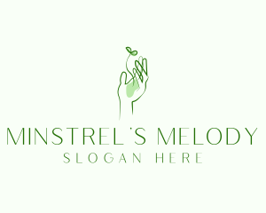 Plant Seedling Hand logo design