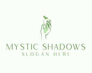 Plant Seedling Hand logo design