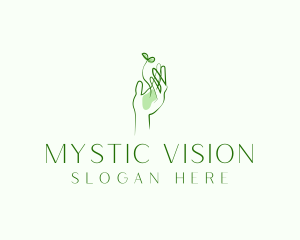 Plant Seedling Hand logo design