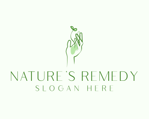 Plant Seedling Hand logo design