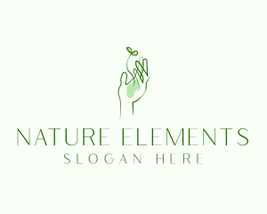 Plant Seedling Hand logo design