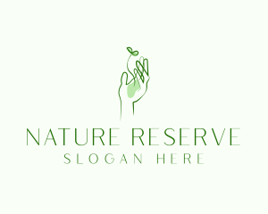 Plant Seedling Hand logo design