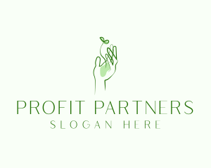 Plant Seedling Hand logo design