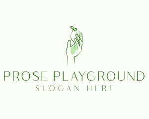 Plant Seedling Hand logo design