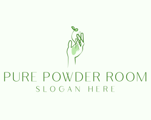 Plant Seedling Hand logo design