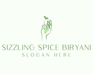 Plant Seedling Hand logo design