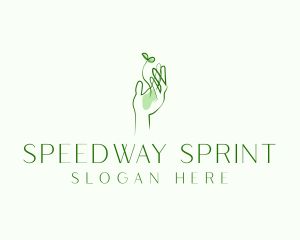 Plant Seedling Hand logo design