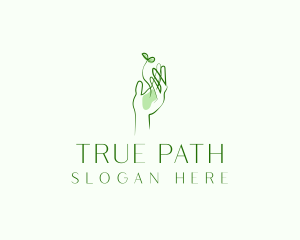 Plant Seedling Hand logo design