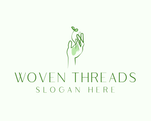 Plant Seedling Hand logo design