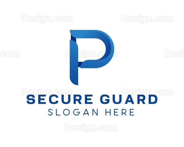 Gradient Modern Letter P Logo