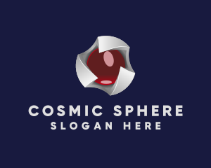 3D Futuristic Gaming Sphere logo design