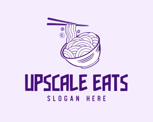 Chopstick Noodles Soup logo design