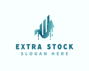 Stocks Arrow Graph logo design