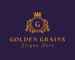 Golden Royal Crown logo design