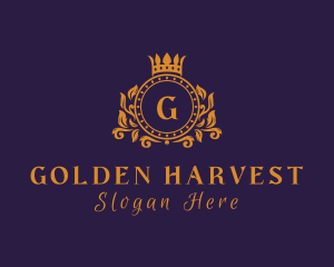 Golden Royal Crown logo design