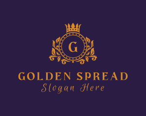 Golden Royal Crown logo design