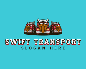 Transport Fleet Trucking logo design