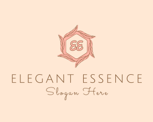 Elegant Leaf Salon Cosmetics logo design