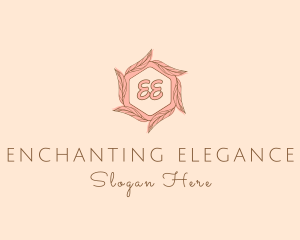 Elegant Leaf Salon Cosmetics logo design