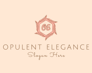 Elegant Leaf Salon Cosmetics logo design