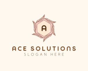 Elegant Leaf Salon Cosmetics logo design