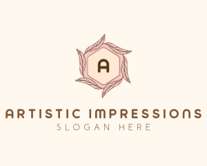 Elegant Leaf Salon Cosmetics logo design