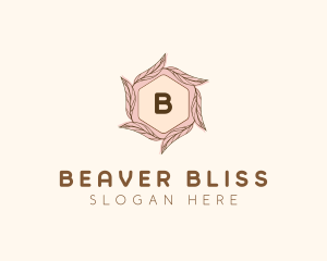 Elegant Leaf Salon Cosmetics logo design