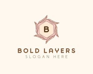 Elegant Leaf Salon Cosmetics logo design